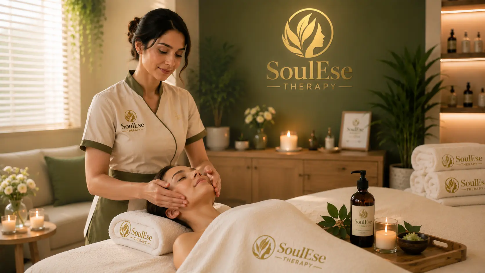Facial drainage massage for skin rejuvenation